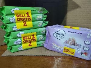PAKET 6 PCS CUSSONS BABY WIPEs 45S TISU BASAH BAYI PROMO TERMURAH GANTI POPOK