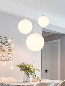 Modern Minimalist Three-Headed Dining Table Lamp Eye Protection Glass Balcony Staircase Lighting Fixture for Restaurant And Home