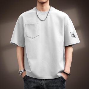 High-End American Style Heavyweight 300g Short-Sleeve Mens T-Shirt Loose Fit Summer New Casual Retro Body Shirt