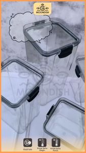 Toples Penyimpanan Makanan 1 Set Bahan Akrilik Transparan