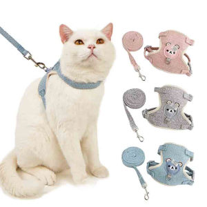 Pet Harness With Leash Walking Dog Cat Vest Harness Set Pet Leash  Breathable Adjustable