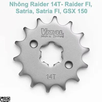 Nhông trước Raider Raider Fi Satria Satria Fi GSX 150 SIZE 13-14-15-16-17 - Thương hiệu VITAL Nhong Dia chính hãng Thái lan