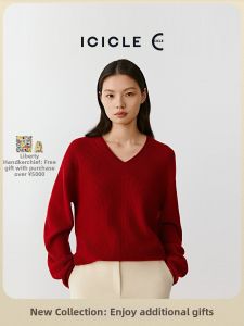 ICICLE | Winter Cashmere Pullover Red Knitwear