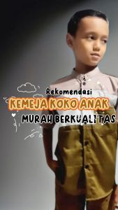 Atasan Anak Laki-laki Usia 2-9 Tahun: Baju Koko Lengan Pendek & Kemeja Koko