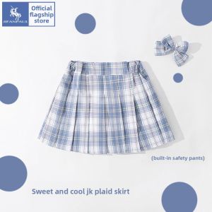 Girls Plaid Skirt Childrens School Uniform Spring Autumn