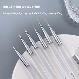 Bộ Cọ Vẽ Móng Chuyên Nghiệp Đính Đá Kẻ Viền 5/7/9/12mm Dùng Cho Chi Tiết Làm Móng