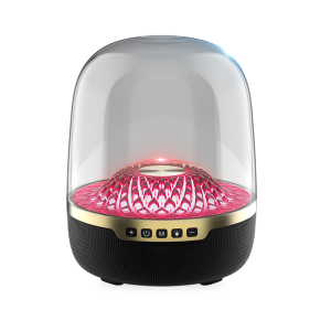 Newest Premium Version 5 Glass Sound Speaker Wireless Bluetooth Desktop Computer Subwoofer with Colorful Lighting Effect