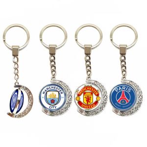Rotatable Time Stone Crescent Keychain New Premier League Bundesliga Ligue La Liga Series clubs