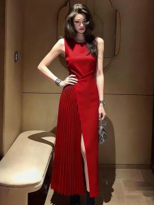 SHANGSHA | Elegant Graceful Engagement Dress for Important Occasions Red