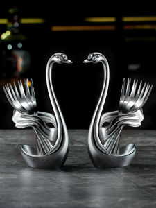 ช้อนผลไม้สแตนเลส 316L ชุดไฮเอนด์ ช้อนผลไม้สองฟัน ชุดขนมหวาน ชุดรับประทานอาหารในบ้าน ช้อนผลไม้แบบมีที่จับ