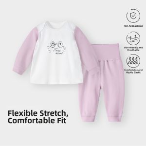 TONGLIANCHUXIN | Elastic Envelope Collar Baby Underwear Set for Home and Sleepwear
