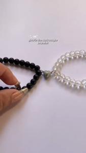 1 Pair of Love Men and Women Luminous Couple Bracelet Romantic Love Beads String Bracelet