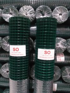 Ram Kawat Loket Lapis PVC Hijau Kotak 1/2" Per Rol 10 Mtr Lebar 90 cm