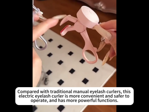 Heated Eyelash Curler with 3 Temperature Settings USB Rechargeable Silicone Curler for All Lash Types