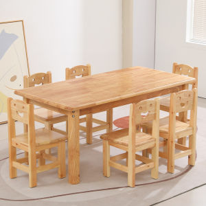 Multifunctional Kids Wooden Study Table Chair Set