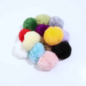 2pcs/lot 6cm Fluffy Soft Pompom Plush Pom Poms Ball Colorful Handmade For Keychain Hats Gloves Ball Clothing DIY Sewing Supplies