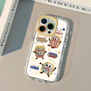 Mirror Finish Cartoon Burger Design Mobile Phone Case for OnePlus 13T Ace5 Racing Edition Protective Cover Couple Ace6T Female Ace2 High End