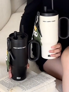 720ml Insulated Tumbler Bottle Stainless Steel 316 Thermo Flask Straw Botol Air Termos