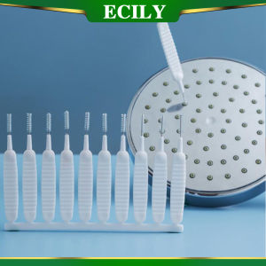 ECILY 10Pcs/20Pcs Set Shower Head Cleaning Brush White Small Brush Pore Gap Clean Anti-clogging Nylon For Kitchen Toilet Phone Hole