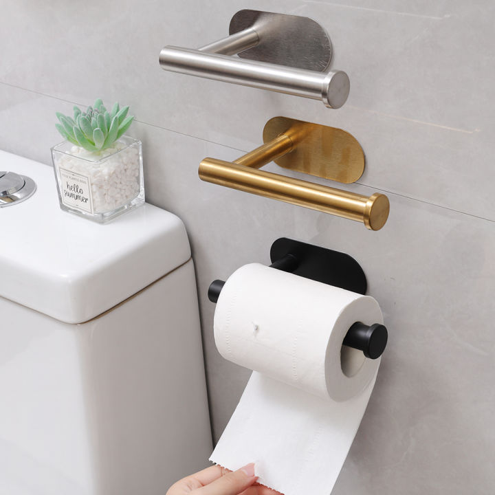 Wall Mount Toilet Paper Holder Kitchen Roll Paper Hanging Bracket ...