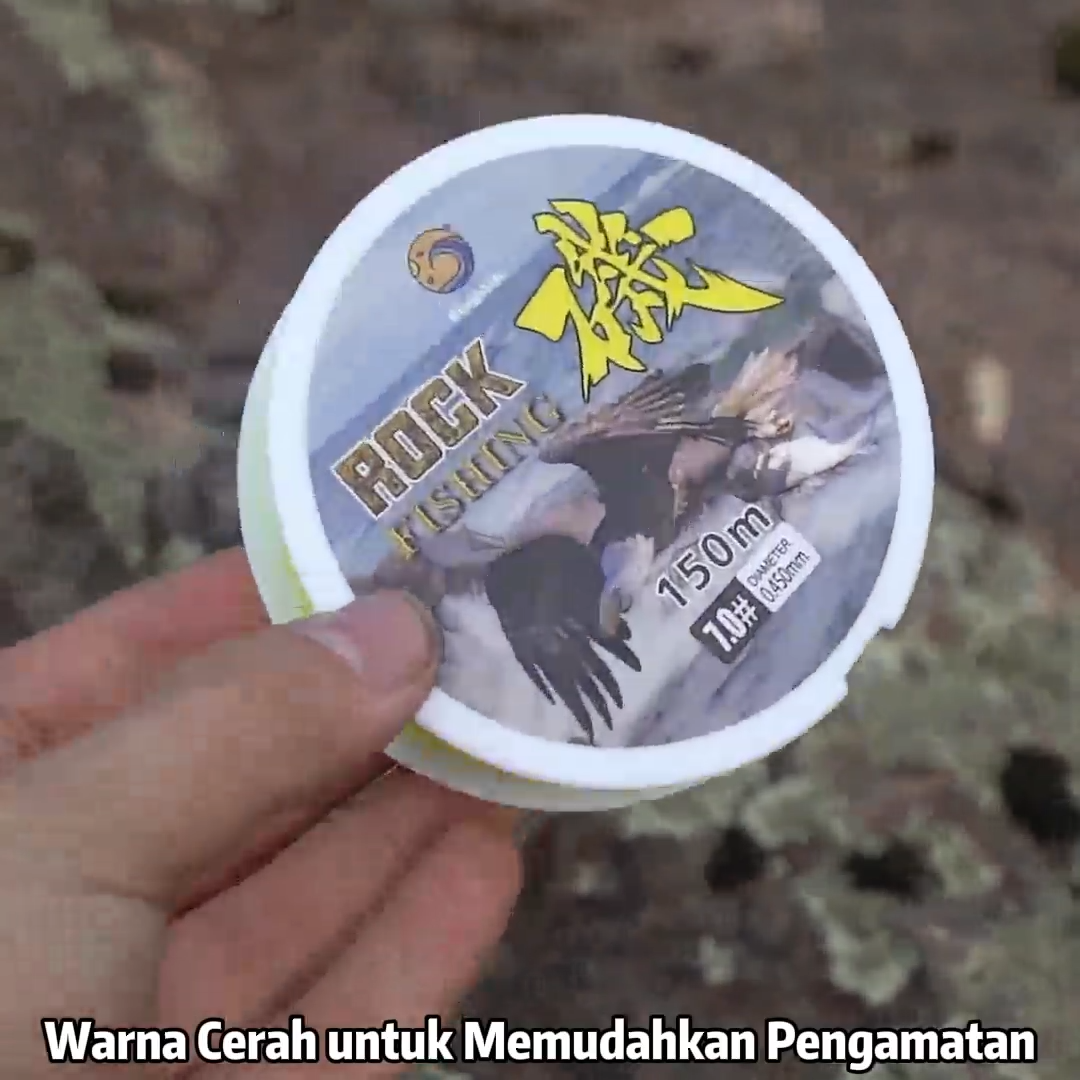 Bingolife Senar Utama Pancing Batu Semi Mengambang 150m Senar Nilon Tarikan Kuat Senar Pancing Kuning