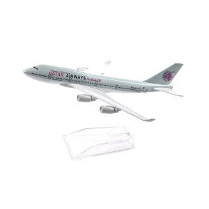 JASON TUTU 16cm Qatar Airways aeroplane model Boeing 747 Aircraft Model Planel Airplane Diecast Metal 1/400 Scale Planes