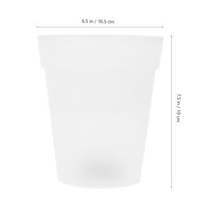 Glowing Flowerpot Lights Outdoor LED Pots Artificial White Powered Garden Solar Powered Flowerpot Light Vase Decor Waterproof