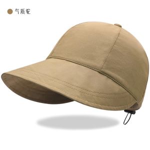 หมวกตกปลากันแดดแบบสวมใส่สำหรับผู้หญิง หมวกทรงกลมป้องกันแสงแดดในฤดูใบไม้ร่วงและฤดูหนาวแบบพับได้สำหรับกลางแจ้ง