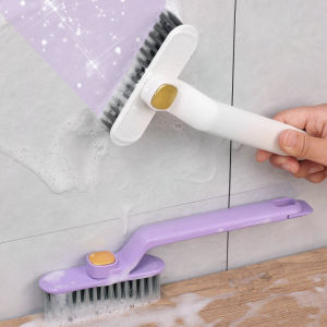 【XZsunflower 】2-In-1 Multifunctional Rotating Crevice Cleaning Brush 360 Degree Hard Bristle Gap Tile Floor Cleaning Brush Bathroom