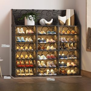 Elegant Dustproof Plastic Shoe Rack Economical Design for Home Dormitory Entryway Large Capacity Storage Organizer