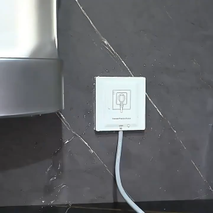 TEP Waterproof 13A Recessed Socket Hidden Wall Power Outlet Splashproof Concealed Panel Built in UK Plug Socket