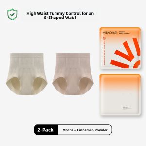 Aimo | High Waist Abdomen Control Womens Underwear Postpartum Body Shaping Panties Tummy Tightening Butt Lifting Plus Size Cotton