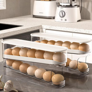 Homenhome Tự Động Trứng Cán Lưu Trữ Hộp Tủ Lạnh Với Stackable giá để trứng