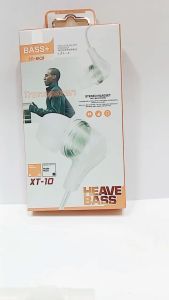 Handsfree Transparan + Mic XT-10 Headset Stereo Earphone High Quality Natural Sound And Heave Bass