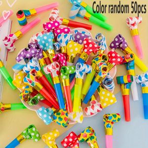 30/40/50pcs creative and humorous blowing rolls party assistance props and toys birthday dragon whistle fun educational game