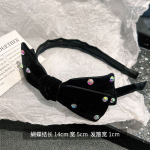 กิ๊บติดผมผ้ากำมะหยี่สีดำ คลิปผมรูปผีเสื้อ ทรงเก๋ไก๋ เครื่องประดับผมสไตล์เกาหลีสำหรับผู้หญิง ติดผมรูปม้า
