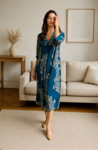 Korean Cotton Women V-neck Long Sleeve