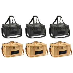 32/47L Picnic Organizer Box Multi Compartments Outdoor Camping Storage Bag Camping Utility Tote Bag for Hiking Climbing