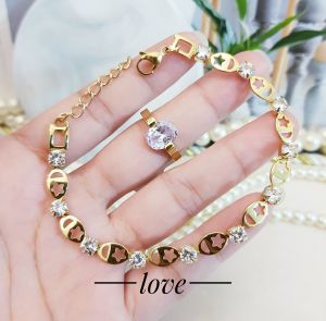 Titanium Gelang Set Cincin Wanita Terbaru Import Anti Karat Xds298a