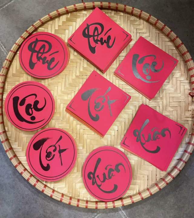 1 chữ Tết, Xuân, Phúc, Lộc, Thọ, Phát, Tài trang trí Tết, sticker ...