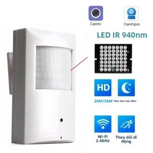 Camhi Mini WiFi Camera 2MP/5MP Âm Thanh Vô Hình Giám Sát An Ninh Trong Nhà Với Tầm Nhìn Ban Đêm PIR Giám Sát Video H265 Màu Trắng