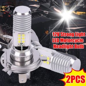 [Woken] 2 chiếc đèn LED thông dụng 12V H4 bóng đèn pha xe máy độ sáng cao Hợp kim nhôm phụ kiện xe máy Đèn pha không thấm nước