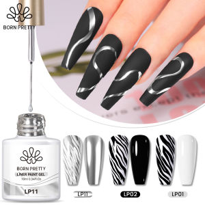 Sinh Ra Khá 10Ml Lót Sơn Gel vàng bạc Gương Pháp Siêu Sáng vẽ graffiti Nail Tranh nghệ thuật Gel
