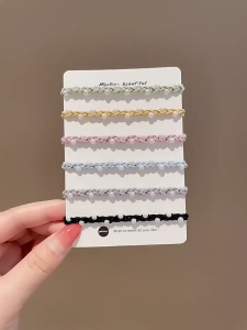Pearl Hair Band Hair Tie 🎀 珍珠编织发圈发绳 Getah Rambut Hair Tie Aksesori Rambut Harian Wanita Korea Head Band Korean Simple Daily Women Rubber Band Cute