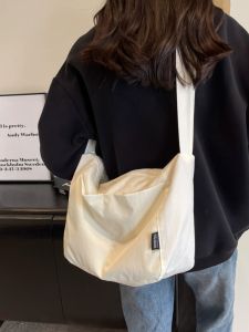 New 11.4 Huaxi Shoulder Crossbody Bag Womens Tote Bag Fashionable Casual Nylon Handbag with Zipper Closure Large Size