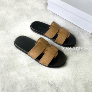 Dép Quai Da Khâu Chỉ Chắc Chắn Đế Đúc Chống Trượt Dép Quai Ngang Nam Nữ Hottrend