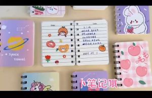 STICKY NOTES KARAKTER / NOTE BOOK MINI - Notebook Ring Motif Spiral A7/Buku Catatan / Memo Tulis / Diary Book YUONE