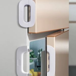 สายล็อคตู้ กาวล็อคตู้เย็น ติดตั้งอย่างแน่นหนาและไม่หลุดง่าย ป้องกันการหนีบ เพื่อความปลอดภัยสำหรับเด็ก ไม่ต้องเจาะและติดตั้งง่าย