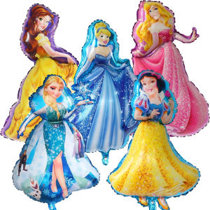 5Pcs Large Disney Princess Balloon 90*55cm Snow White Cinderella Elsa Air Globo Girl‘s Birthday Party Decorations Kids Toys Gift