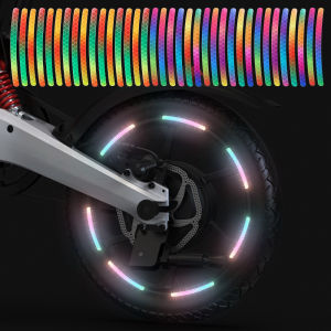20/40pcs Bicycle Wheel Hub Sticker Rainbow Reflective Strip Decorative Sticker Luminous Safety Driving Car Wheel Hub Accessories at Night